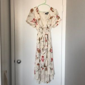 Modcloth Floral Faux-wrap Dress